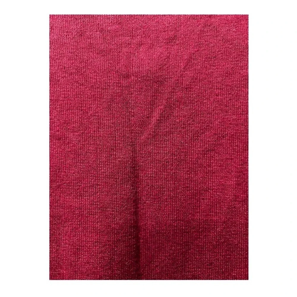 Talbots Womens Embellished Crewneck Cardigan Berry Red Floral Beaded Sweater M - Picture 4 of 6
